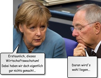 Merkel und Schäuble ernten die Früchte der großen Koalition